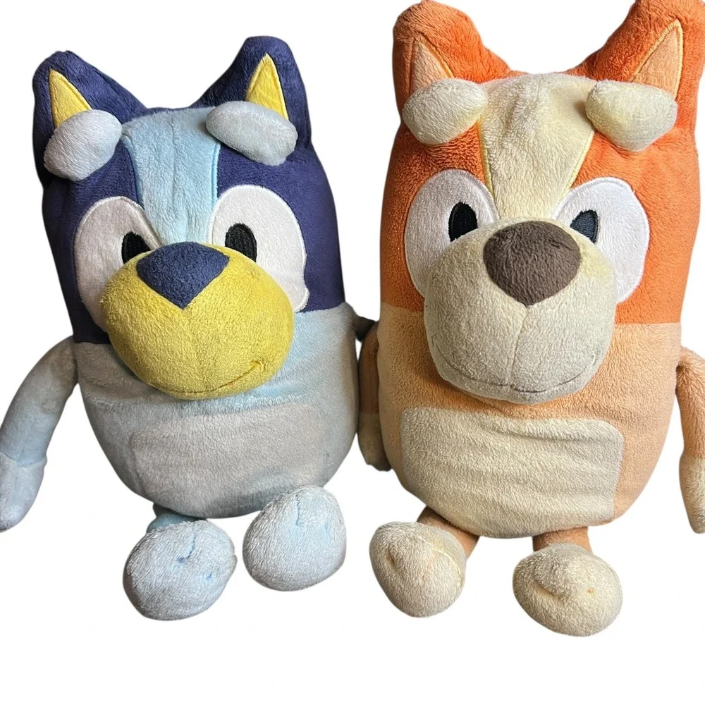 Bluey and Bingo Plush Stuffed Animal Set 8 inch Heeler Sisters Blue Orange Toy